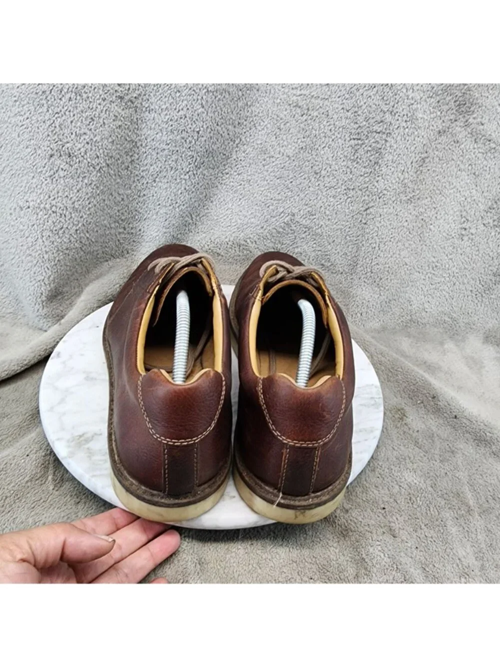 Clarks Shoes Mens Size 11 Brown Leather Collections Lace Up Derby Oxfords *Read*